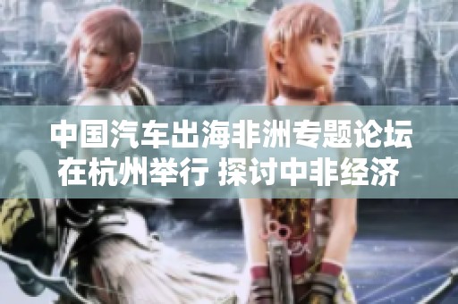 中国汽车出海非洲专题论坛在杭州举行 探讨中非经济合作新机遇