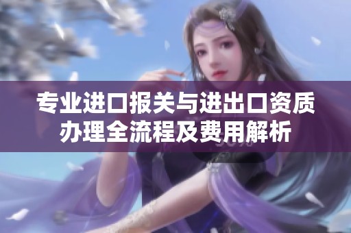 专业进口报关与进出口资质办理全流程及费用解析