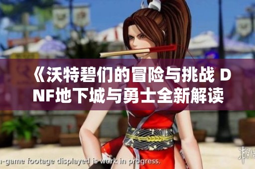 《沃特碧们的冒险与挑战 DNF地下城与勇士全新解读》