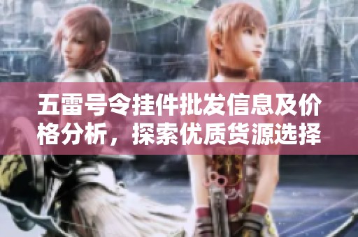 五雷号令挂件批发信息及价格分析，探索优质货源选择