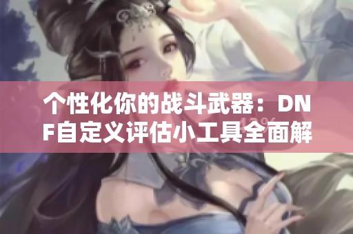 个性化你的战斗武器：DNF自定义评估小工具全面解析