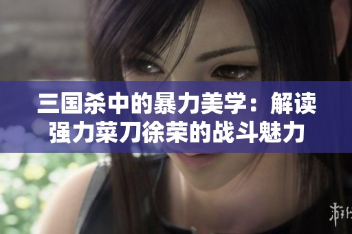 三国杀中的暴力美学：解读强力菜刀徐荣的战斗魅力