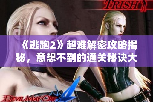 《逃跑2》超难解密攻略揭秘，意想不到的通关秘诀大公开