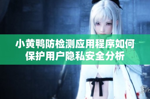 小黄鸭防检测应用程序如何保护用户隐私安全分析