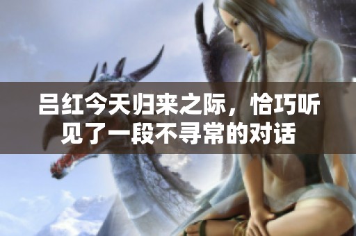 吕红今天归来之际，恰巧听见了一段不寻常的对话