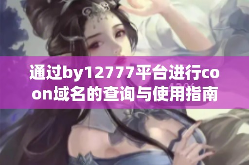 通过by12777平台进行coon域名的查询与使用指南
