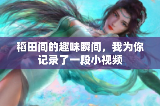 稻田间的趣味瞬间，我为你记录了一段小视频