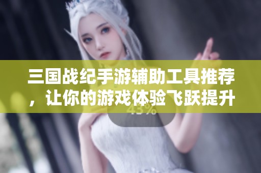 三国战纪手游辅助工具推荐，让你的游戏体验飞跃提升