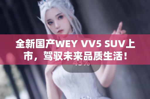 全新国产WEY VV5 SUV上市，驾驭未来品质生活！