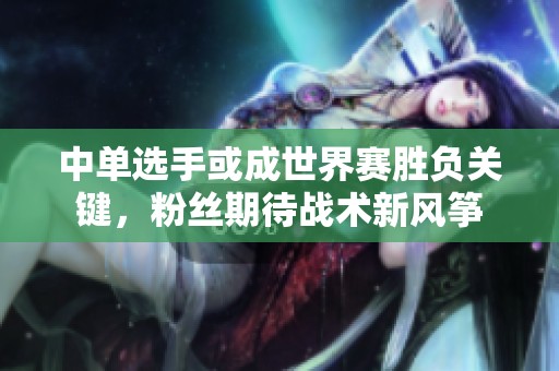 中单选手或成世界赛胜负关键，粉丝期待战术新风筝
