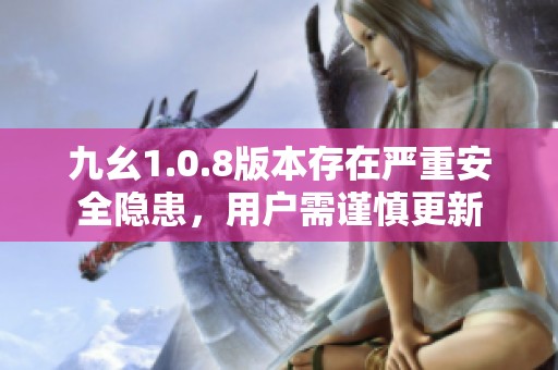 九幺1.0.8版本存在严重安全隐患，用户需谨慎更新