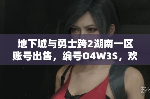 地下城与勇士跨2湖南一区账号出售，编号O4W3S，欢迎咨询购买